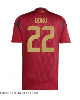 Belgia Jeremy Doku #22 Tricou Fotbal Replică European 2024 Barbati Acasa